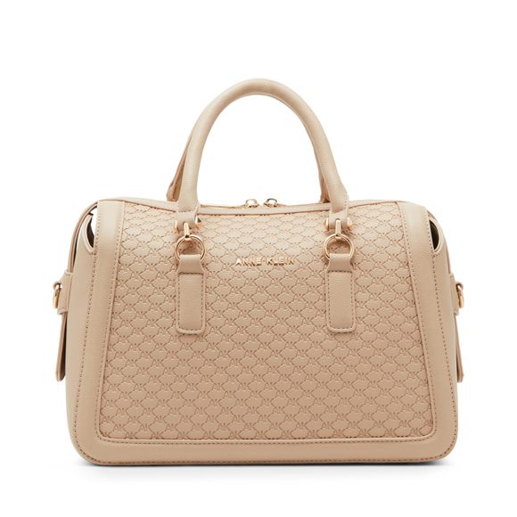 Embossed Ak Logo Top Zip Satchel -_- - Picture 1 of 5
